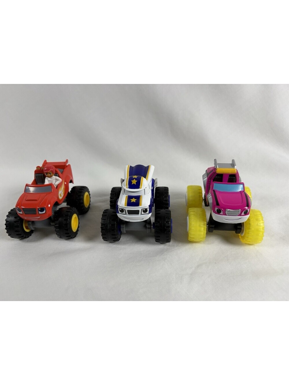 Lot of 3 Blaze and the Monster Machines Die Cast Vehicles Race Cars